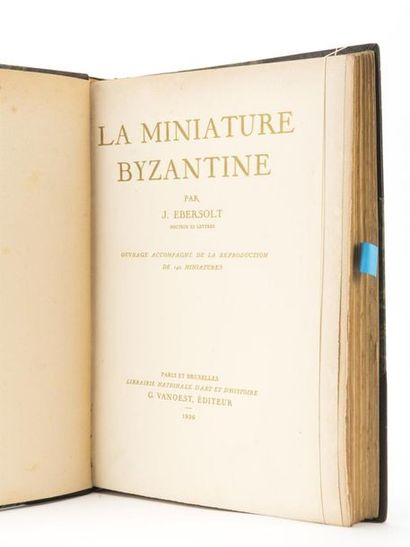 null E RSOLT (Jean) : La miniature byzantine. Paris et Bruxelles, Vanoest, 1926.

27...