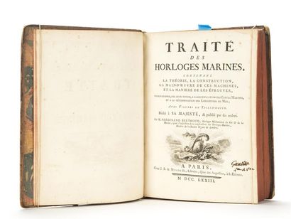 null BERTHOUD, Ferdinand : Traité des horloges marines, contenant la théorie, la...