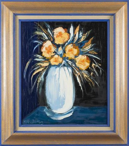 null ALLEDERS
Bouquet de fleurs 
Huile sur toile
46 x 55 cm