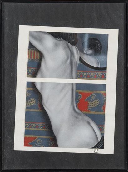 null Jean-Paul BOCAJ, (1949- )
"Sans Titre", 
acrylique sur papier en deux parties
41X31...