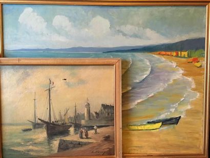 null L.HENRY port en Bretagne
huile sur toile
Signée en bas à droite
44 x 37 cm
Accident

joint...