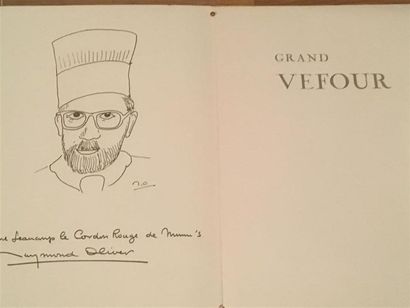 null MENU]. [COCTEAU (Jean)]. Menu du Grand Véfour. Paris, Leconte, 1953, in-4, couverture...