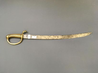 null Sabre briquet lame gravée : manufacture d'armes de Kligenthal, daté 1813