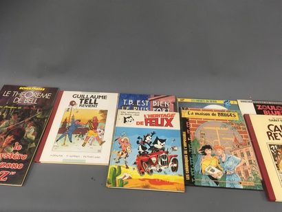 null Lot de 9 albums de bande dessinée dont Bob Morane, Felix le chat