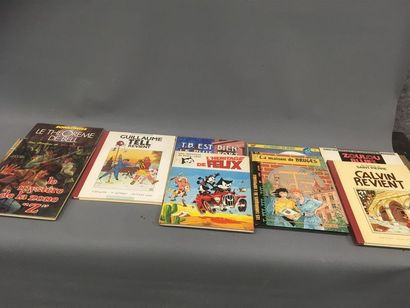 Lot de 9 albums de bande dessinée dont Bob...