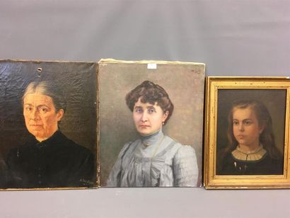 3 portraits
Huile sur toile
Femme aux yeux...