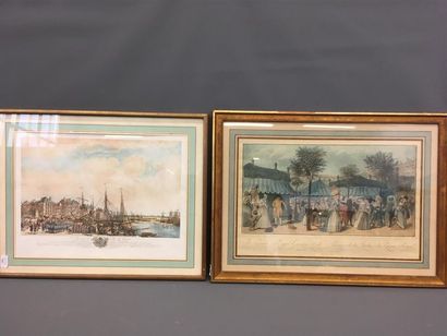 2 gravures : Port du Havre et Palais Royal
38...