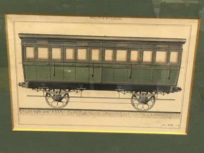 null Jean MOTTER
Wagon de seconde classe
Aquarelle et gouache
26 x 40 cm