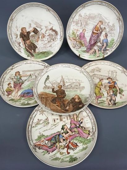 null Exposition de 1889, 6 assiettes à dessert joint boite de l'exposition universelle
Histoire...