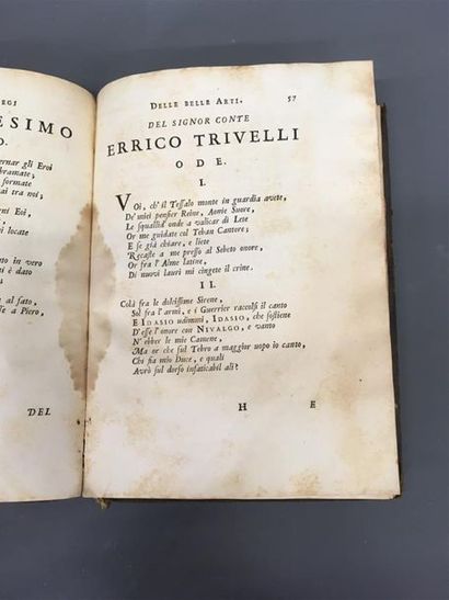 null Academie Saint Luc de Rome concours de 1752, fin volume in quarto reliure en...