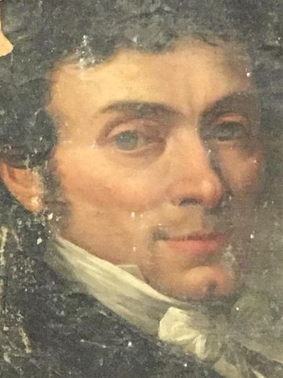 null Ecole française 19ème siècle
Portrait d'homme 
huile sur toile
encadrée
(accident,...