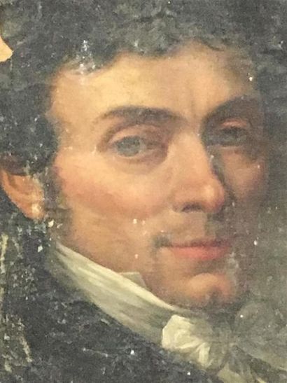 null Ecole française 19ème siècle
Portrait d'homme 
huile sur toile
encadrée
(accident,...