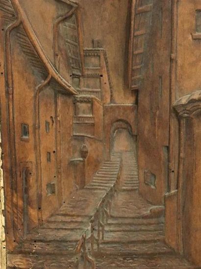 null J ROVEDA
le Vieux Valence
Sujet en bois sculpté
36 x 24 , 5 cm15
