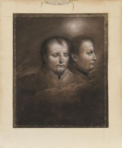 null Anne-Louis GIRODET DE ROUCY-TRIOSON (1767 - 1824)
Napoléon de face et de profil
Dessin...