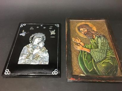 null 2 icones
Vierge à l'enfant : 39 x 29 cm