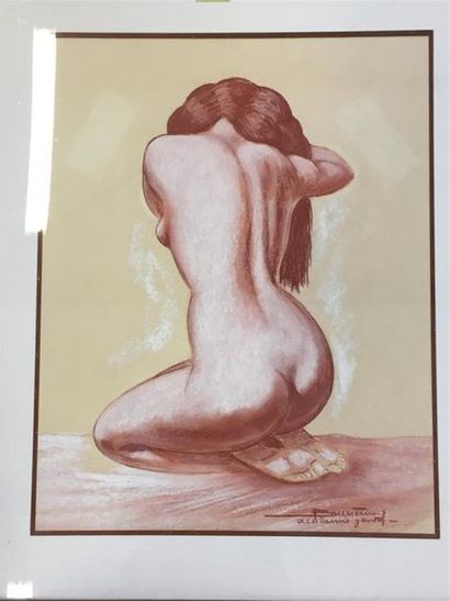 null Léopold KRETZ (1907-1990)
Etude de nue
Sanguine, crayon et aquarelle dans la...