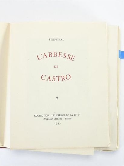null STENDHAL : L'Abbesse de Castro. 25 Illustrations en couleurs de Maurice LEROY....