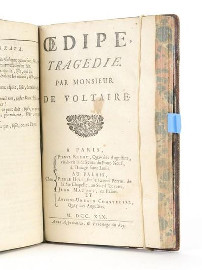 null VOLTAIRE : OEdipe, tragédie par monsieur de Voltaire. Paris, Ribou, Huey, Mazuel,...