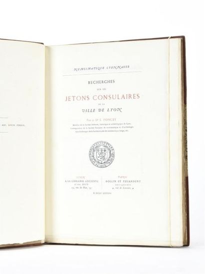 null PONCET (E) : Recherches sur les jetons consulaires de la ville de Lyon. 1883...