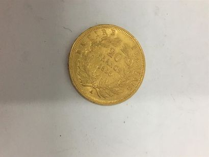 null 1 pièces de 20 francs or Napoléon III, Paris 1858