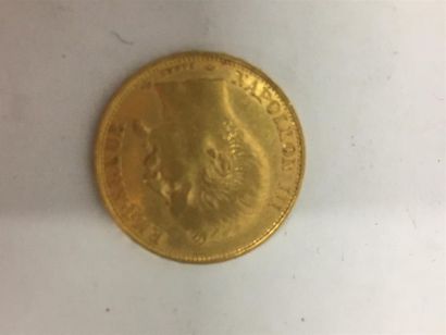 null 1 pièces de 20 francs or Napoléon III, Paris 1858