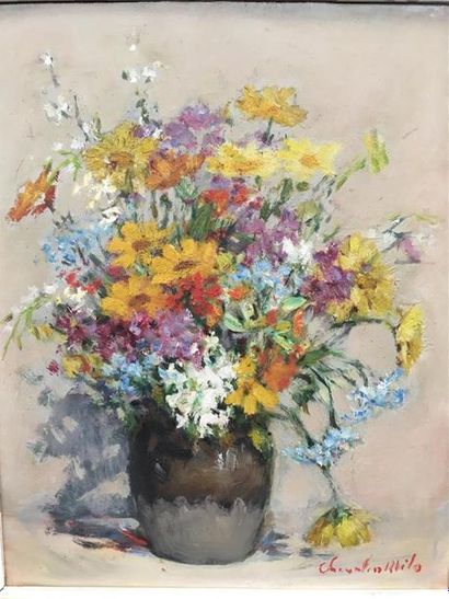null Ecole 20eme
Bouquet de fleurs
Huile sur isorel
41 x 32 cm