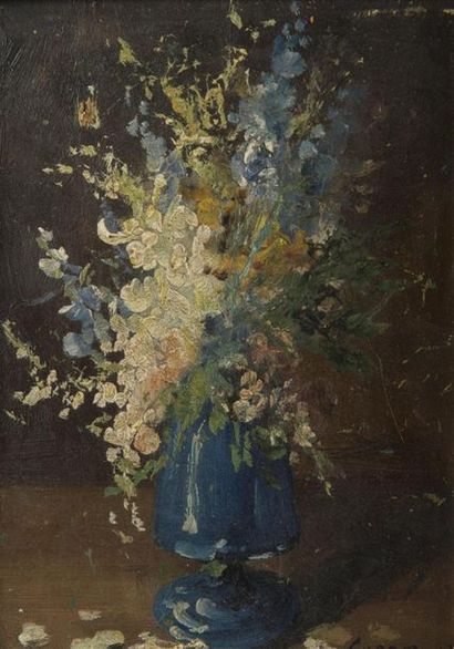 null Ecole française fin 19ème
Bouquet de fleurs
Huile sur panneau
15.5 x 22 cm