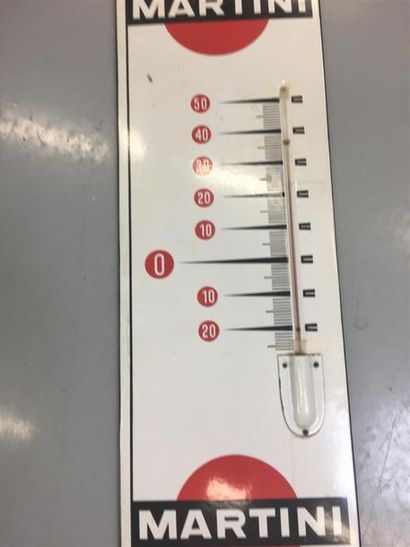 null MARTINI 
Plaque émaillé formant thermomètre
avec son thermomètre
H: 96 cm