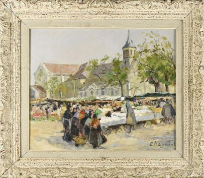 null Alfred Jean CHAGNIOT (1905-1991)
Un marché en Bretagne
Huile sur toile
Signée...