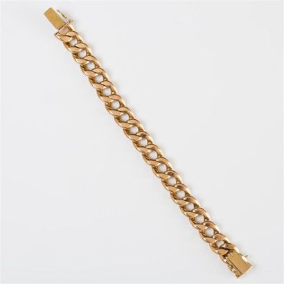 null Bracelet gourmette en or jaune (750) 18K. Longueur : 18,50 cm. Poids : 52 g...