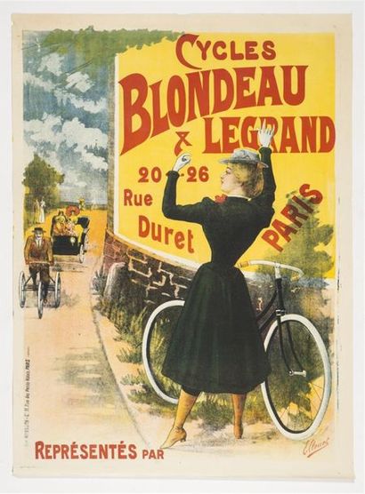 null CLOUET Emile - Cycles BLONDEAU & LEGRAND. Imp. Kossuth, Paris. 130 x 94 cm....