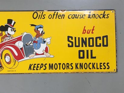 null SUNOCO OIL
plaque émaillée avec Mickey Donald, Pluto en voiture
30 x 61 cm
...