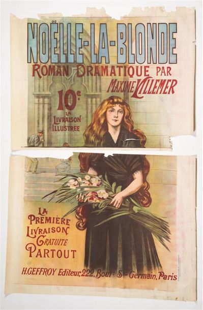 null Anonyme. Noelle La Blonde roman dramatique de Villemer. En 2 parties 110 x 150...