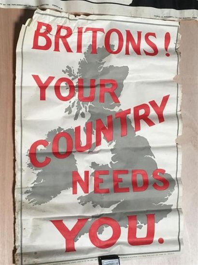 null Join to day
Britons your country needs you. 75 x 52 cm
Pliures et déchirure...