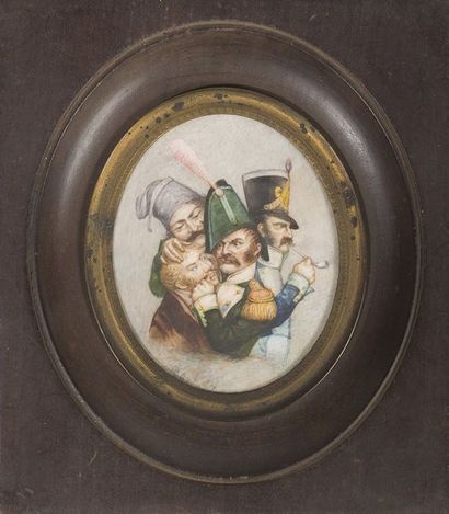 null Louis Léopold BOILLY (1761-1845). (d’après).

Figures de caractères. Les priseuses...