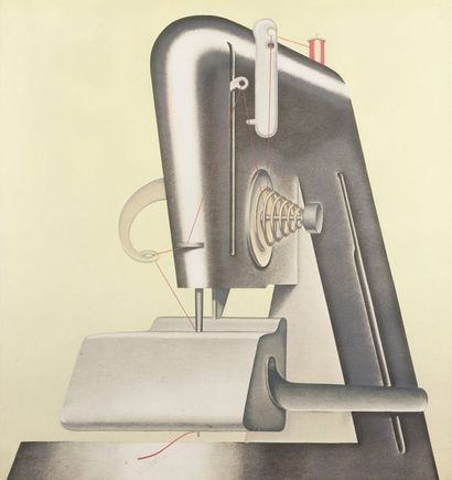 null Konrad KLAPHECK (1935).

« La question du Sphinx ». Lithographie, signée en...