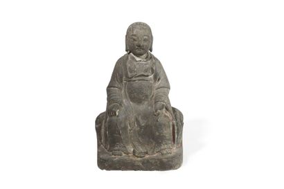 null Bouddha.

Il est figuré assis, en bronze à patine verte avec quelques restes...