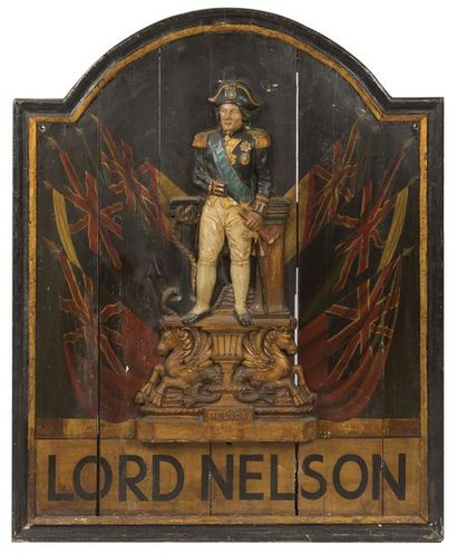 null « LORD NELSON ».

Ancienne enseigne anglaise de Pub représentant Horatio Nelson...