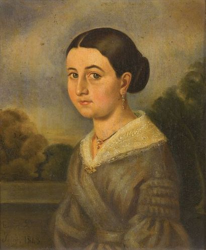null Louise de SOISY (XIXème siècle).

Portrait de femme (Autoportrait ?).

Huile...