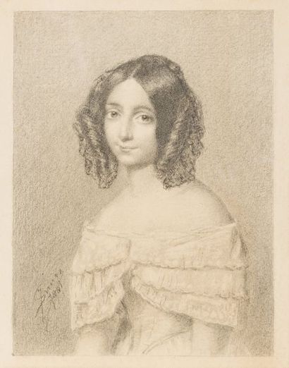  Portrait de la Comtesse de Bonvaloir (?), ne?e La Tour du Pin. 
30 / 60 € 
Gravure...