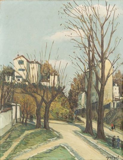 null Alphonse QUIZET (1885-1955).

Un coin de Montmartre. Huile sur toile, signée...