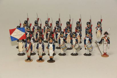 null Joanny Jabouley. 1er Empire. Infanterie. Important ensemble composé des Grenadiers...