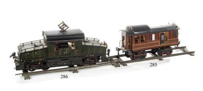  MÄRKLIN. Locomotive BB 1280 « Boite à sel ». 
Échelle 1. Fabrication années 30 avec...