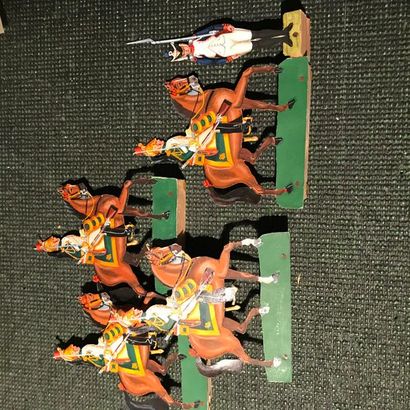 null Soldats de carte - Dragons de la garde impériale. 4 cavaliers, 1 fusilier. (5...