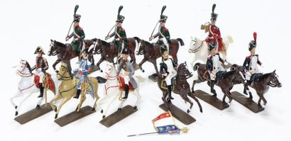 null C.B.G. - Mignot. 1er Empire. Grenadiers à cheval de la Garde, dont porte-étendard...