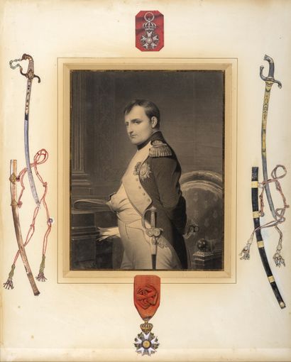 Napoleon I. The Emperor represented half-legged...