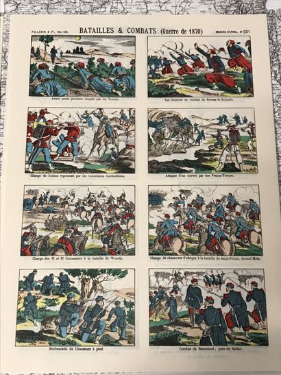 null Epinal. Imagerie Pélerin. The War of 1870-1871. Popular and battle scenes. (24...