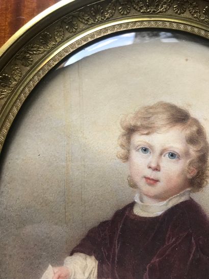 null Nicolas JACQUES (1780-1844).

Portrait de jeune garçon au livre ouvert.

Miniature...