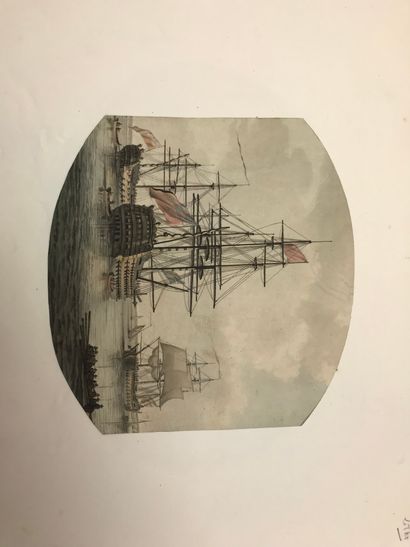 null Samuel ATKINS (1787-1808). Peintre britannique de Marine.

Voiliers au mouillage...