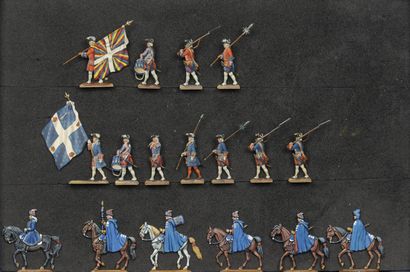 null France - 18th century - The King's Military Household. French Guards: flag,...